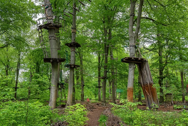 Kletterparadies Hochseilgarten Berliner Park Jungfernheide Charlottenburg — Stockfoto