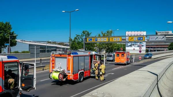 Berlin Fire Brigade Special Mission Old Airport Tegel — Stock Photo, Image