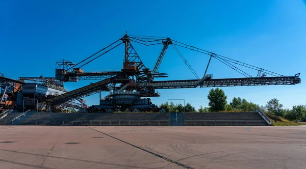 Skophjul Grävmaskin Och Tidigare Överbelastning Grävmaskin Ferropolis Friluftsmuseum Staden Järn — Stockfoto