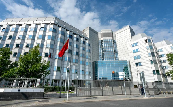 Der Bau Der Chinesischen Botschaft Der Jannowitzer Brücke Berlin Stockfoto