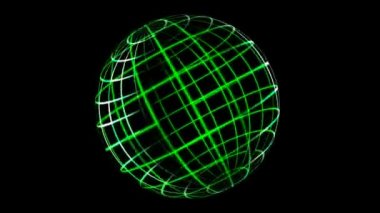 Soyut neon topu çizgiden