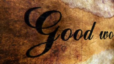 Grunge arka plan üzerinde iyi iş metin