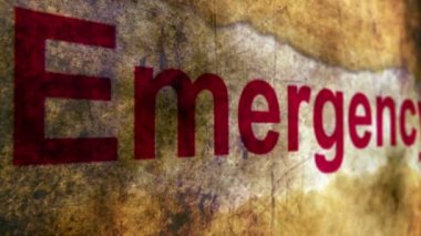 Acil durum metin grunge kavramı