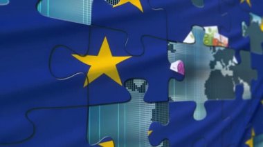 Kamera slayt AB bulmaca bayrağı