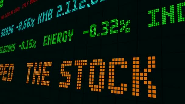 Akciový Trh Klesla — Stock video