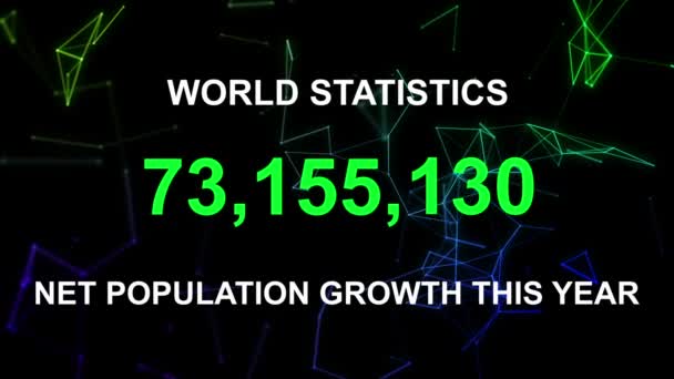 Crecimiento Neto Población Este Año — Vídeos de Stock