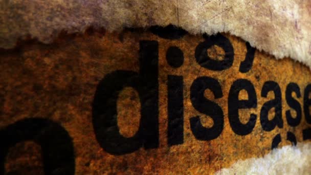 Disease Text Grunge Background — Stock Video