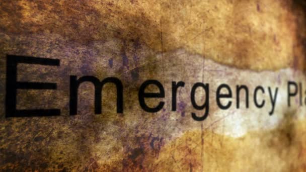 Concetto Grunge Del Testo Emergenza — Video Stock