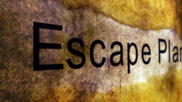 Escape Plan Tło Grunge — Wideo stockowe