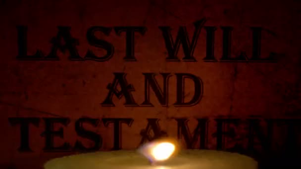 Last will and testament — Stock Video