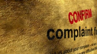 Şikayet formu onaylamak grunge kavramı