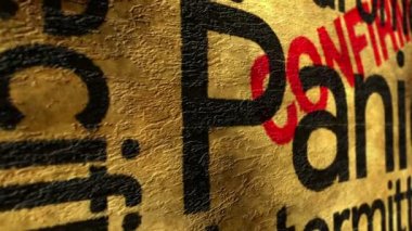 Panik kelime bulutu grunge kavramı