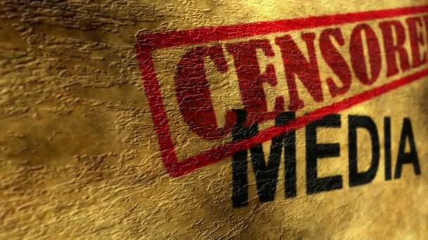 Censored media grunge concept — Stock Video