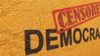 Demokrasi sansürlü grunge kavramı