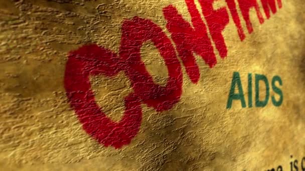 AIDS grunge kavramı onaylamak — Stok video
