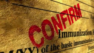 Aşılama tarihi onaylamak grunge kavramı