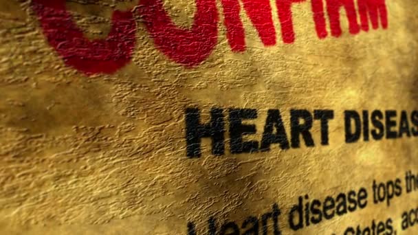 Enfermedades Cardíacas Confirman Concepto Grunge — Vídeo de stock