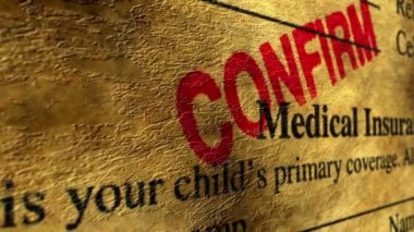 Sağlık sigortası onaylamak grunge kavramı