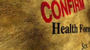 Sağlık formu onaylamak grunge kavramı