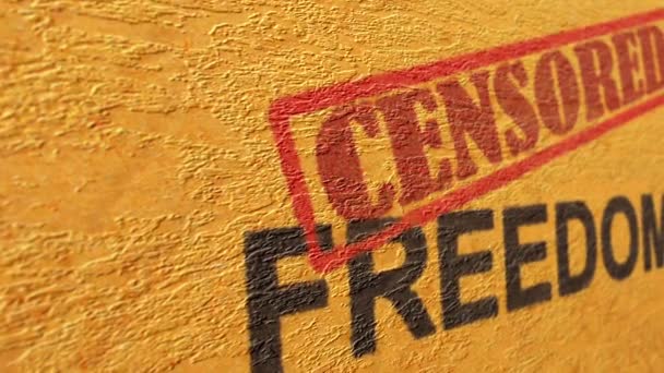 Концепція Цензури Свободи Гранж — стокове відео