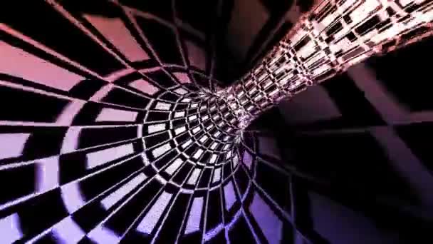 Tunnel Geometrico Astratto Colorato — Video Stock