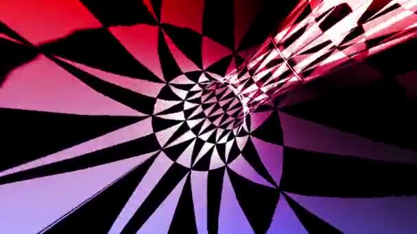 抽象的な幾何学的なカラフルなトンネル — ストック動画
