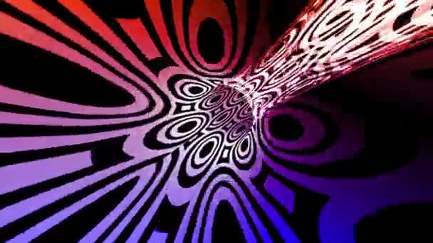 Abstracto túnel geométrico colorido — Vídeos de Stock