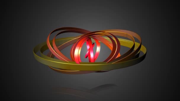 Elementos abstractos de transformación geométrica movimiento 3d — Vídeo de stock