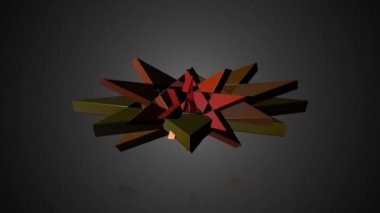 Soyut geometrik dönüşümü hareket 3d elemanları