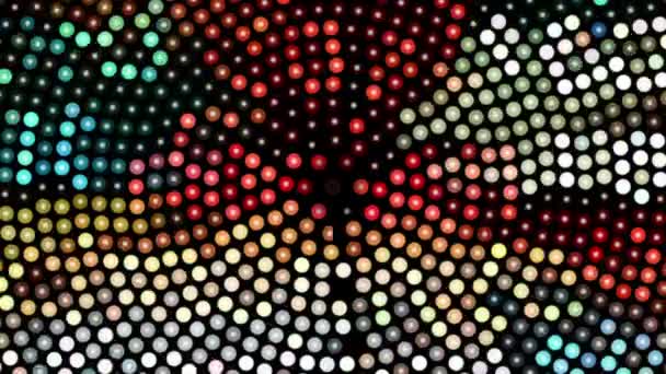 Fundo abstrato com pontos rotativos coloridos — Vídeo de Stock