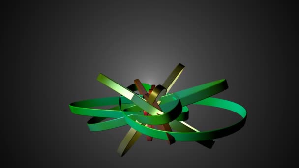 Abstrakcja geometryczna transformacja ruchu elementów 3d — Wideo stockowe