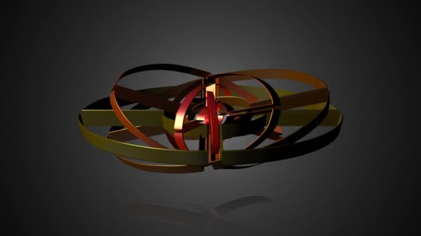 Abstract geometric transformation motion 3d elements — Stock Video