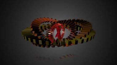 Soyut geometrik dönüşümü hareket 3d elemanları