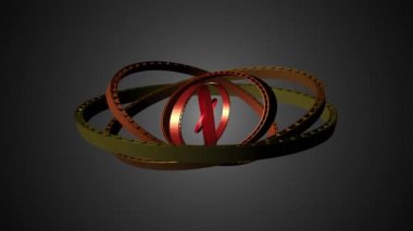 Soyut geometrik dönüşümü hareket 3d elemanları