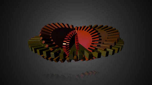 Abstrakta geometriska transformationen motion 3d element — Stockvideo