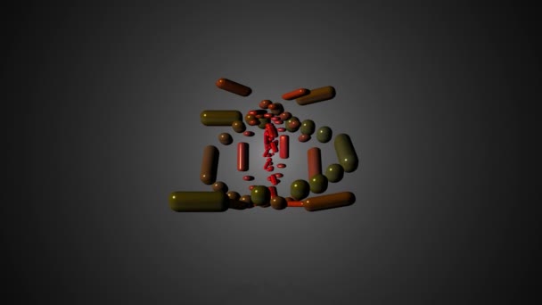 抽象的な幾何学的変換モーション 3 d 要素 — ストック動画