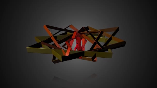 Abstract geometric transformation motion 3d elements — Stock Video