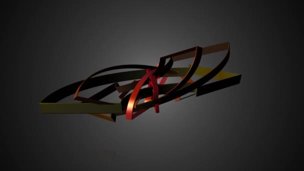 抽象几何变换运动3D — 图库视频影像