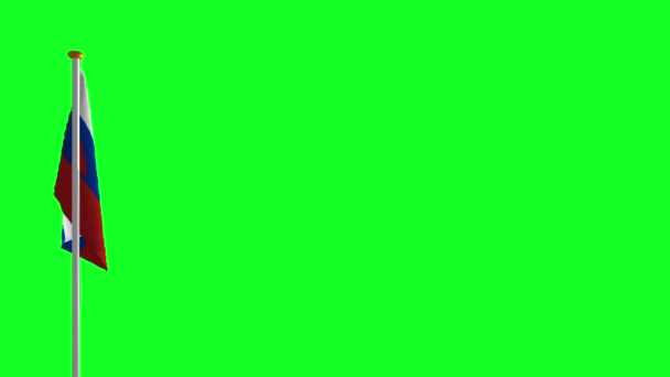 Bandeira da Rússia na tela verde — Vídeo de Stock