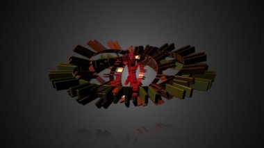 Soyut geometrik dönüşümü hareket 3d elemanları