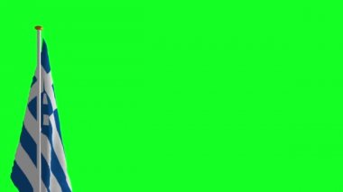 Yunanistan Ulusal bayrağını yeşil ekran