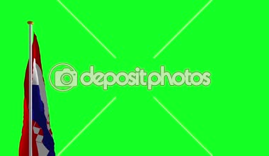 Hırvatistan bayrağı yeşil ekran üzerinde