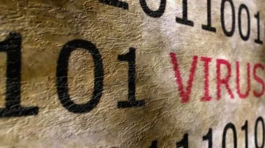 Virüs metin grunge kavramı
