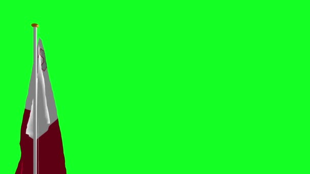 Флаг Мальты Зелёном Экране — стоковое видео