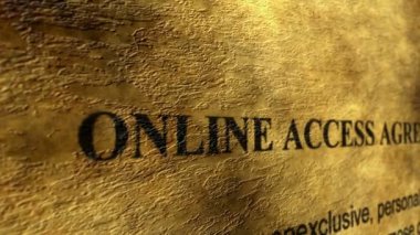 Online erişim anlaşması