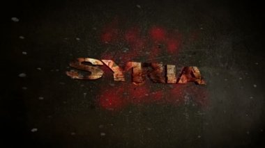 Yavaş hareket mermi Suriye metin kırma