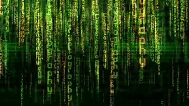 Cryptografie Tekst Matrix Concept — Stockvideo