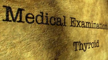 Tıbbi muayene raporu tiroid