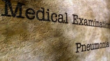 Tıbbi muayene raporu pnömoni
