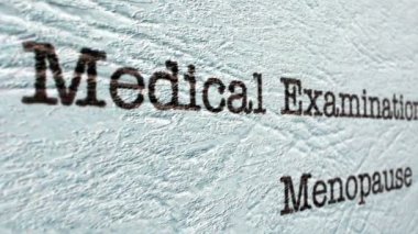 Tıbbi muayene raporu menopoz